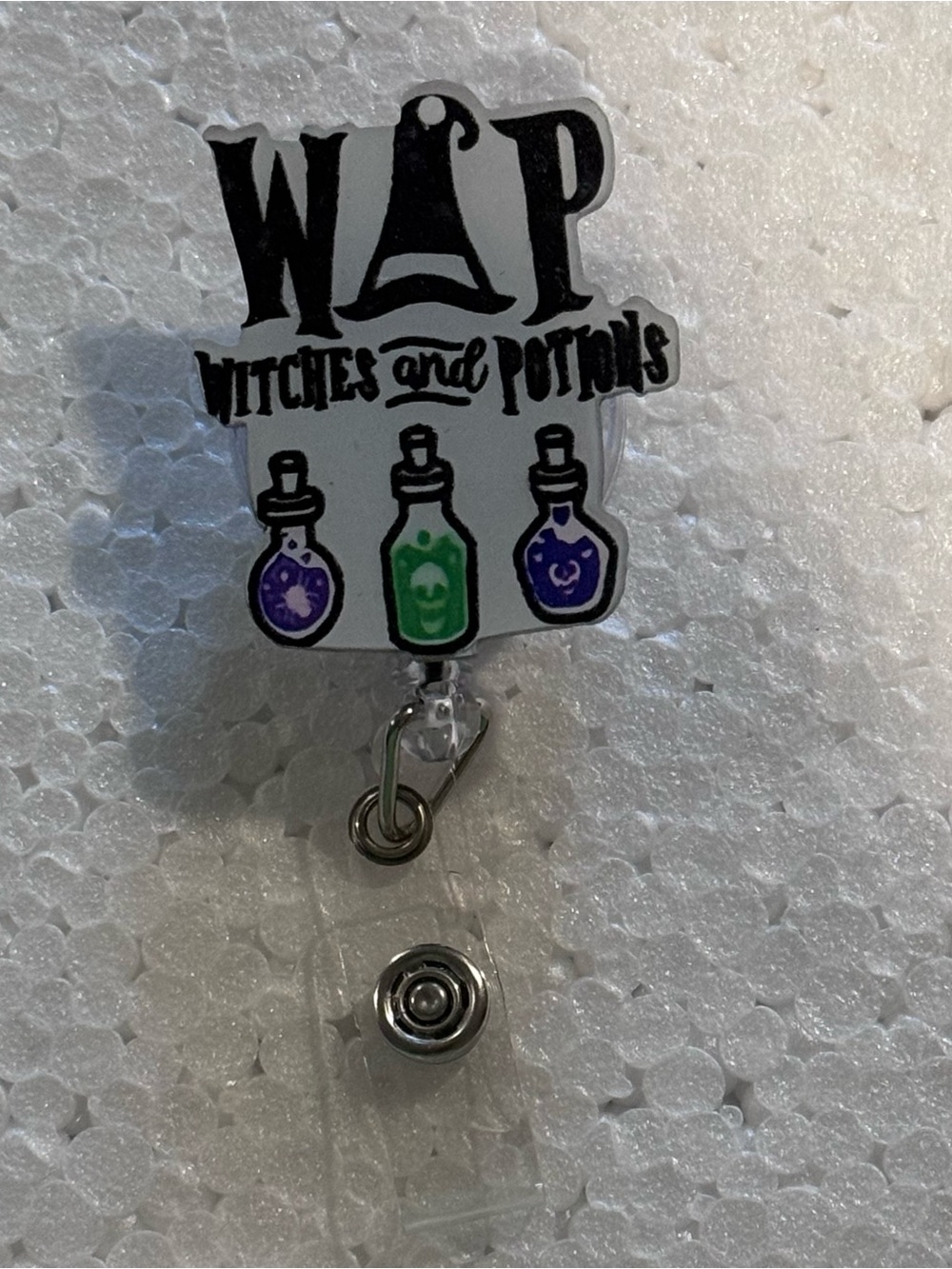 Halloween retractable badge reel witches and potions